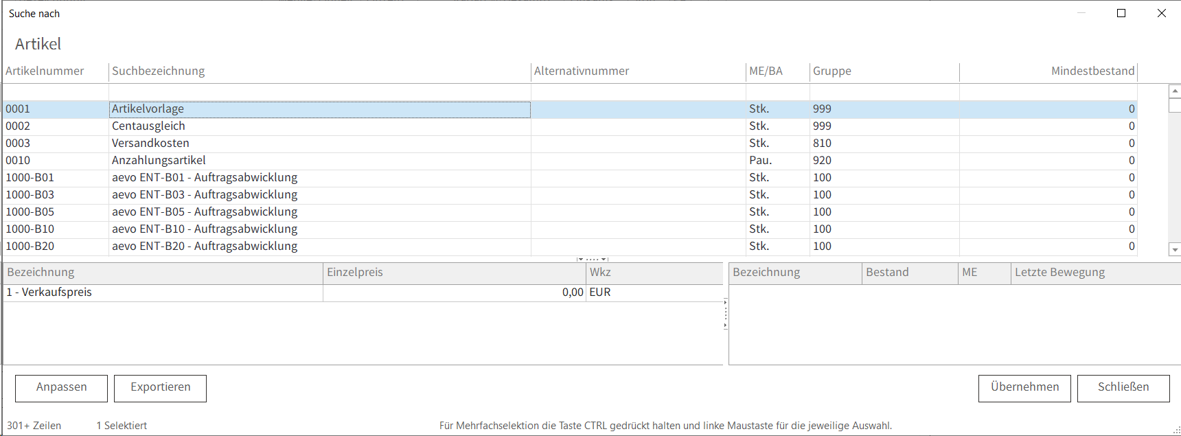 Auftragabwicklung_Suchfilter