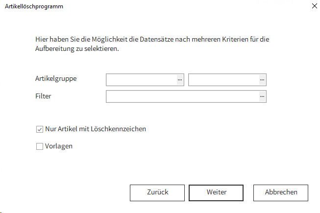Artikellöschprogramm_Selektion