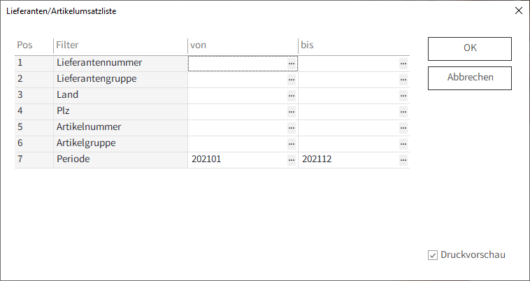 lieferantenartikelumsatzliste
